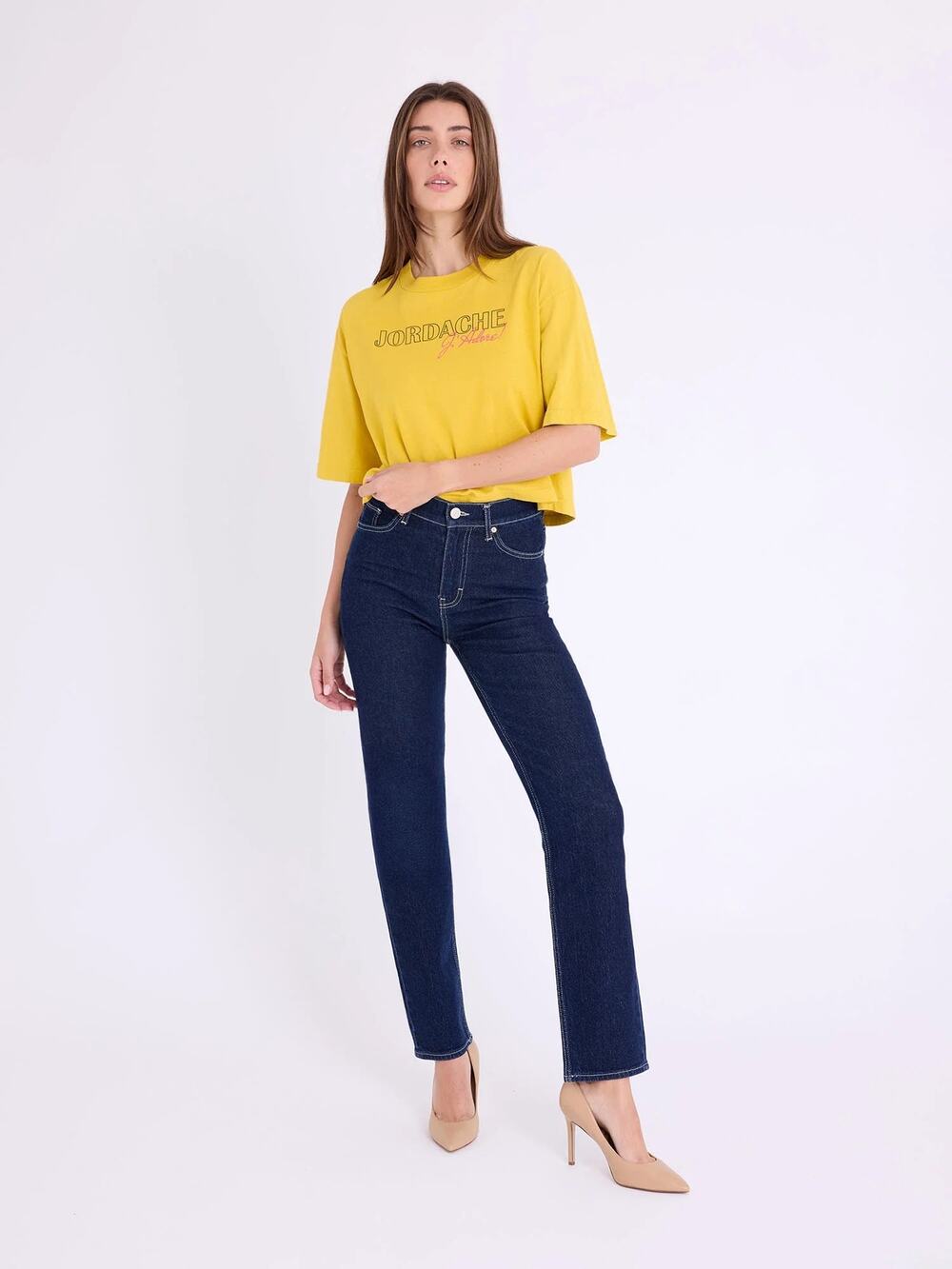 Jordache 1978 High Rise Stove Pipe Jeans Blue Denim Straight Leg Sz 31